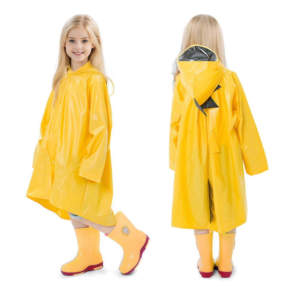 PATPAT Rain Jacket for Child Girls Boys Raincoat with Hat Knee-length Long Raincoat Cartoon Hooded Rain Coat PVC Yellow Rainproof Jacket for Kids Aged 5-7, M - Rainboots Not Included PATPAT Rain Jacket for Child Girls Boys Raincoat with Hat Knee-length Long Raincoat Cartoon Hooded Rain Coat PVC Yellow Rainproof Jacket for Kids Aged 5-7, M - Rainboots Not Included